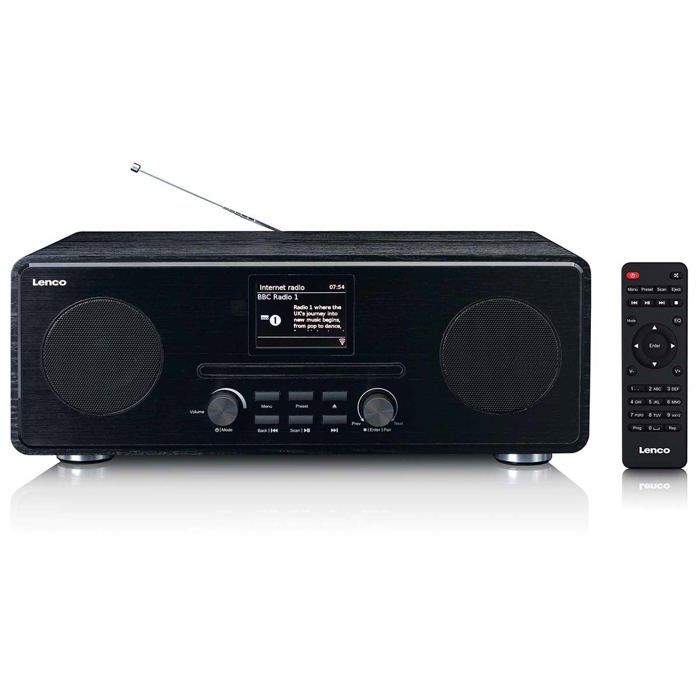 Radio Portable Internet Lenco DIR-141BK Noir Argent - 2x5W RMS