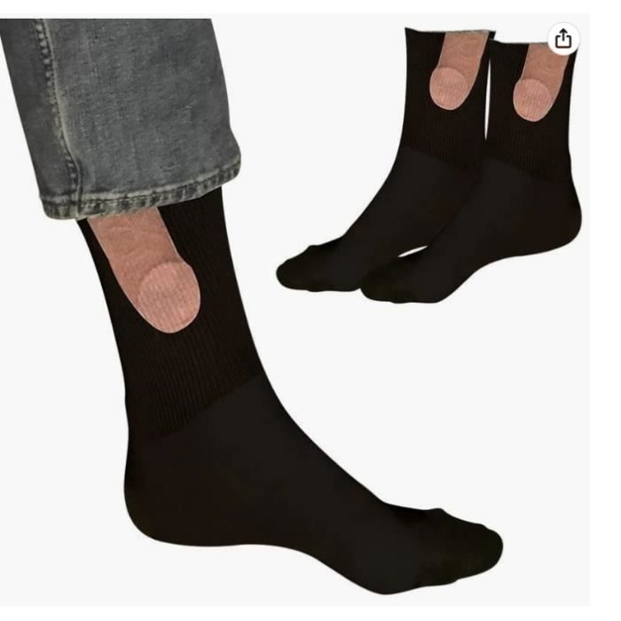 Chaussettes fantaisie Coton pour Homme Femme à Motif Amusant Chaussettes  Show off Décontractées Amusantes.5 Double.