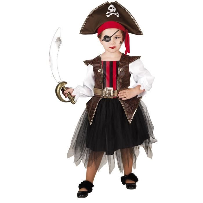 Deguisement robe pirate enfant 1 2 ans MARQUE Robe de pirate Tulle Noir Cdiscount Jeux Jouets