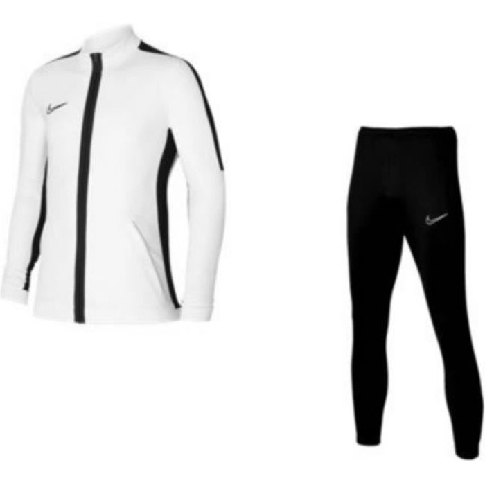 Jogging Homme Nike Swoosh Blanc et Noir - Respirant - Manches longues - Multisport