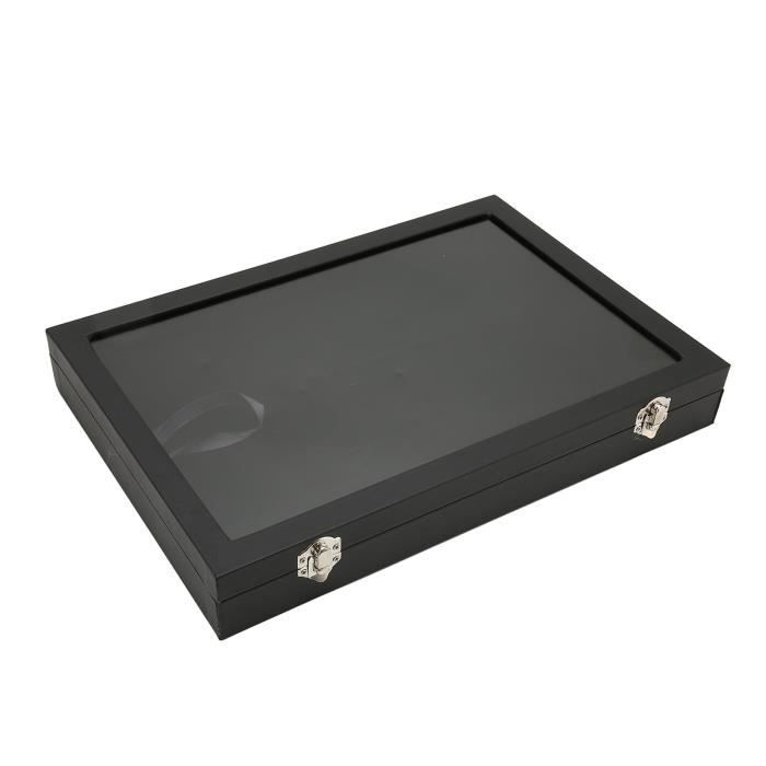 Akozon Vitrine à épingles Transparente Anti-poussière, Boîte à Ombre à épingles pour Médaille Militaire, Bijoux, Collection d'insignes à épingles