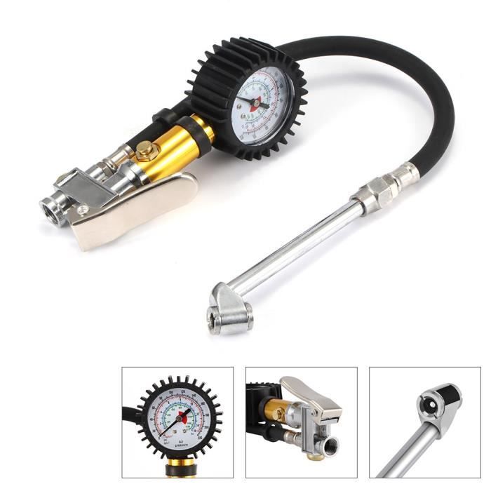 Alftek Long Tube Auto Voiture vélo Moteur Pneu Jauge de pression de lair Mètre testeur de véhicule Système de surveillance 
