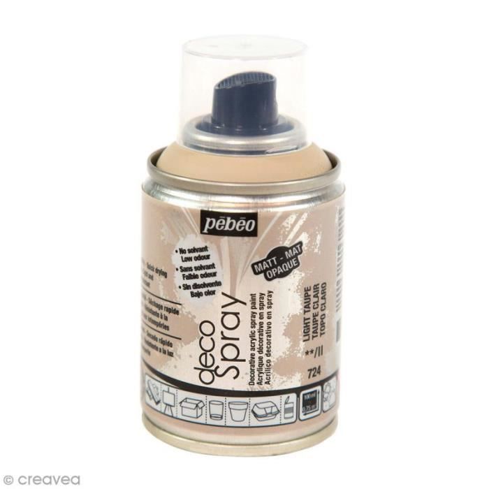 Bombe de peinture DecoSpray 100 ml Peinture pour loisirs créatifs DecoSpray : Couleur: aupe clairQuantité : 100 ml (couvre une