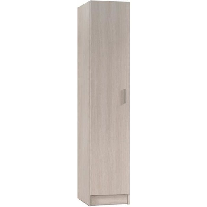 Colonne De Rangement 1 Porte Melamine Decor Chene H180 X