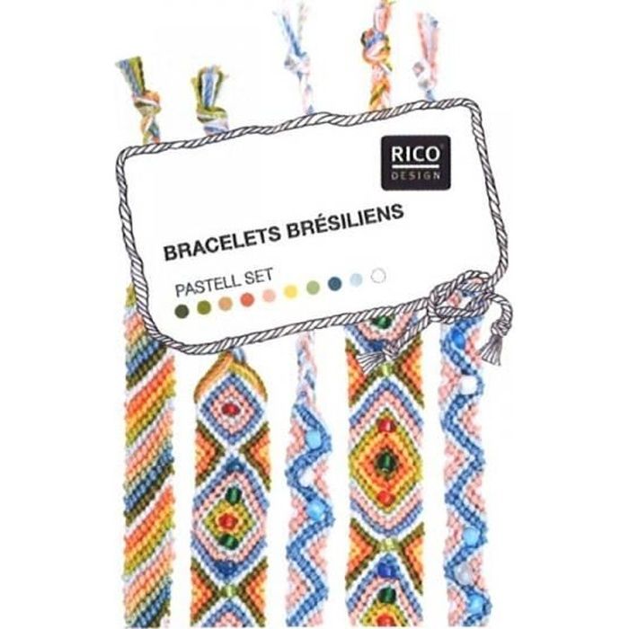 Kit Bracelets brésiliens Rico Design 165-Pastel - Cdiscount Beaux