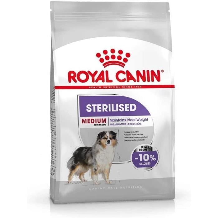 Croquettes - ROYAL CANIN - Medium Adulte Sterilised - Sac 12 kg - Aliment complet - Pour chiens 11–25 kg