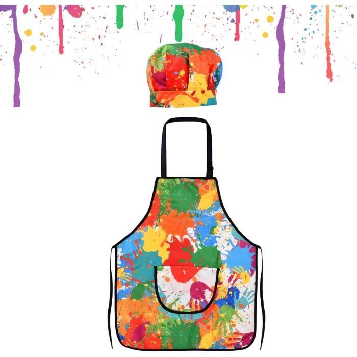 Lot De 12 Tabliers Enfant Avec Poches – Réglable, Bleu, Pour Peinture, Cuisine, Activités Manuelles 3-13 Ans