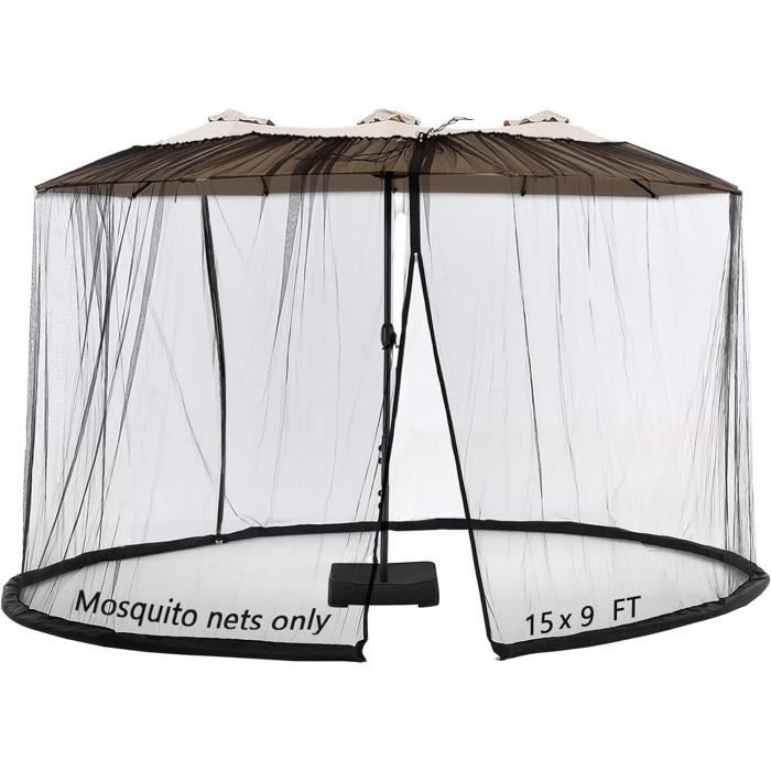 Tiigaal Parasol de patio de 3 x 3 , oustiquaire, tonnelle