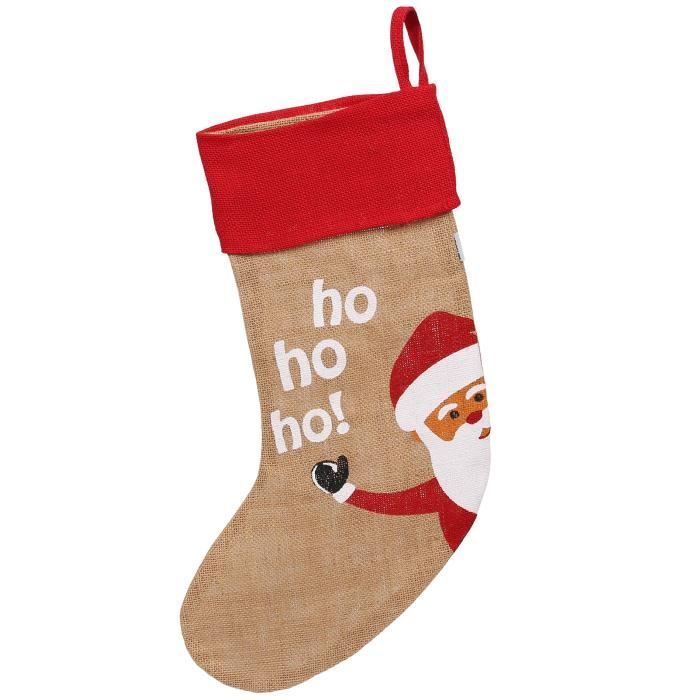 Bannière Joyeux Noël – 14 Pièces En Forme De Chaussette, Toile De Jute – Décoration Murale Intérieure/extérieure