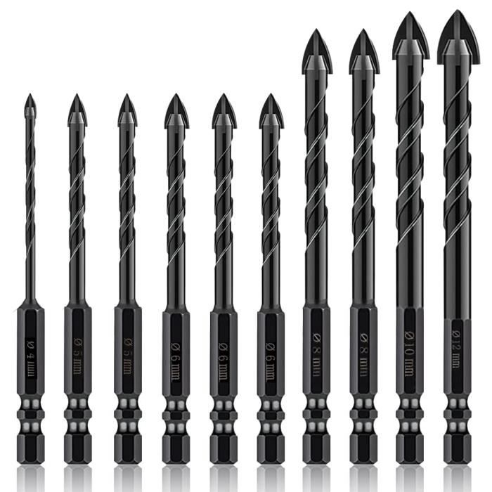 Lot De 2 Forets à Béton SDS PLUS 8.0x350mm - Mèche Pour Perçage Du