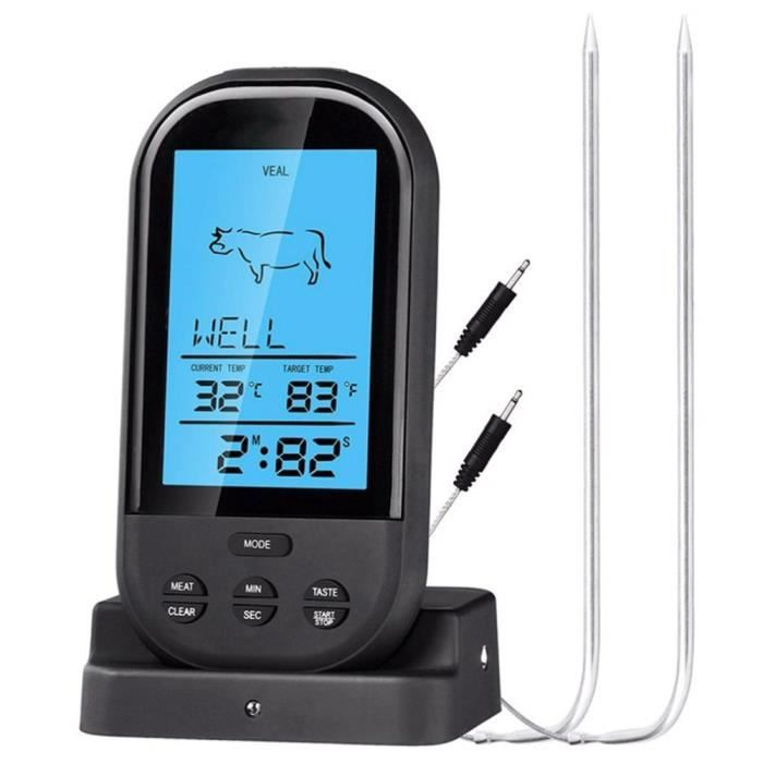 Thermomètre à Sonde 2-en-1 Avec Minuteur MENASTYL Oriane - Mesure De -50°C à +250°C - Idéal Pour Viande, Pâtisserie, Boissons