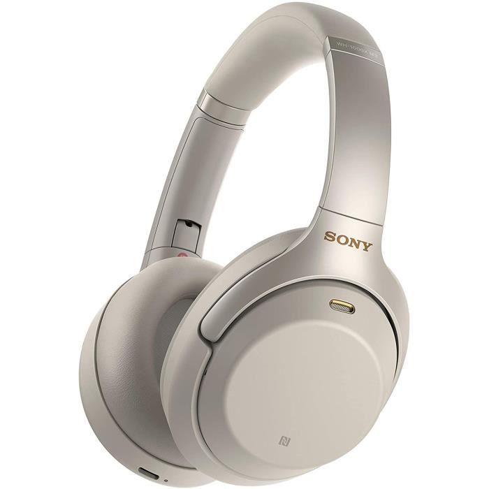 Sony WH-1000XM3 - Casque sans fil Bluetooth à réduction de bruit - Batterie 30h -Tactile - Charge rapide - Google Assistant -