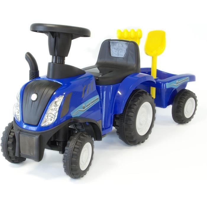 Porteur Falk tracteur Kubota avec remorque - pelle et rateau - Orange - Porteur/Porteur 4 roues - tendresse de bébé