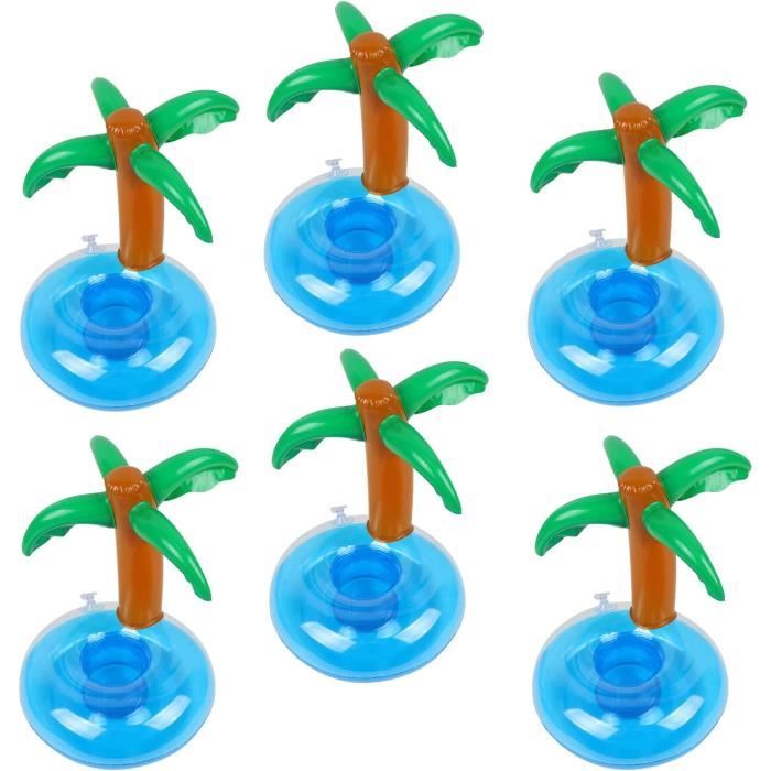 Feliciay Lot De 6 Porte-Bouteilles Gonflables – Motifs Cocotier, Licorne, Canard – Pour Piscine, Plage, Fêtes