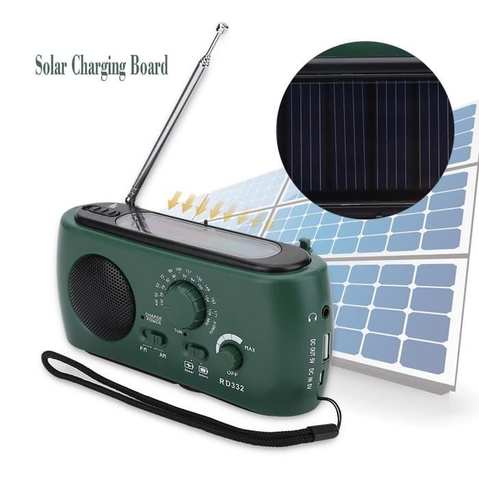 Lampe Torche Radio Jeep JXF50 - AM/FM Portable à Piles - Lampe De Camping D'urgence Noire