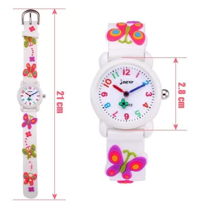 Jouets Cadeau Pour 3 A 12 Ans Fille Filles Kid Enfants Montre Jouet Etanche Cadeau Pour Anniversaire Cadeaux De Noel Papillon Blanc Blanc Achat Vente Montre Cdiscount