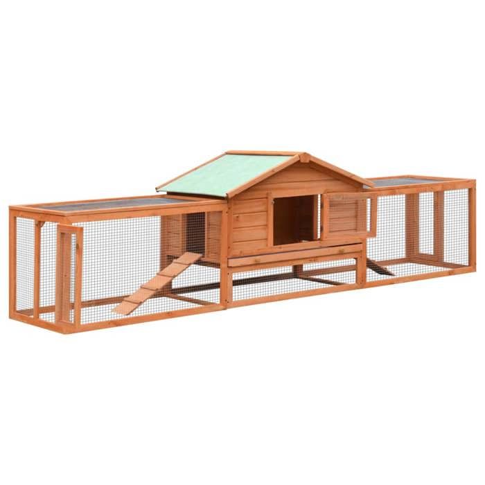 vidaXL Clapier Pin massif Sapin 310x70x87 cm