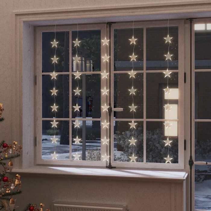 Étoile De Sapin De Noël Dorée Avec Cerf - Décoration Cime D'Arbre, Ornement En Fer Et Tissu