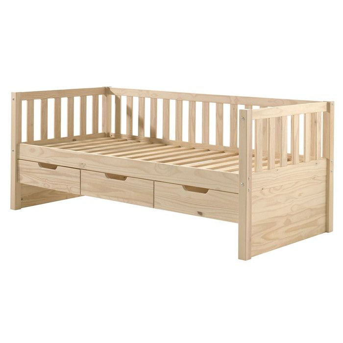 Lit Capitaine Enfant & 3 Tiroirs Fritz 90x200cm Naturel