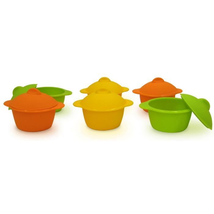 6 baby cocottes aux couleurs printanières