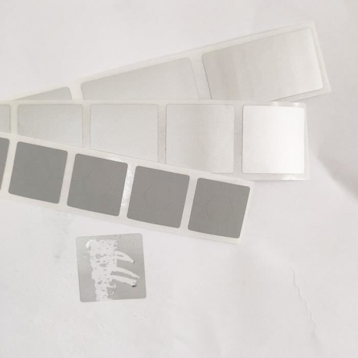 Lot De 100 Autocollants à Gratter Argentés - 41x72mm - Pour Cartes à Gratter DIY