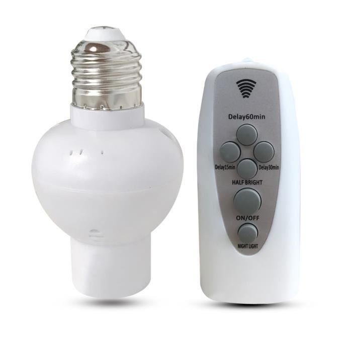 Interrupteur Télécommande Sans Fil E27 - Contrôle Ampoules à Distance, 10m - Apprentissage Intelligent