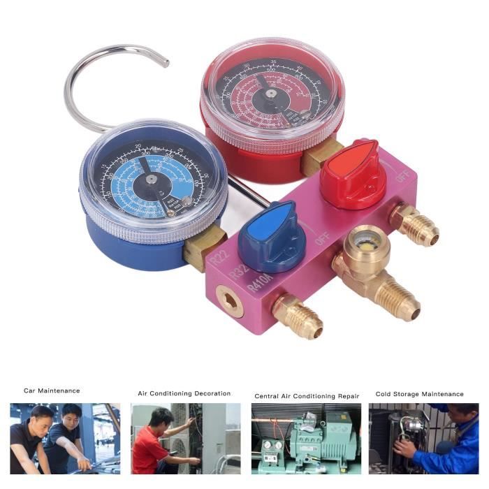 Paire De Manomètres Haute/basse Pression Pour Fluide Frigorigène - PSI/KPA - Remplacement