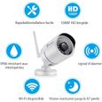 1080P Caméra de Surveillance Extérieure WiFi Ctronics Caméra IP sans Fil Vision Nocturne Alerte de Détection de Mouvement  (Blanc)-1