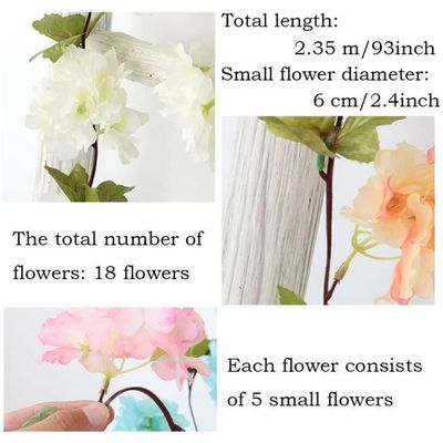 Lot De 2 Fleur Artificielle Rose Vine Garland, Suspendre Rose Vigne