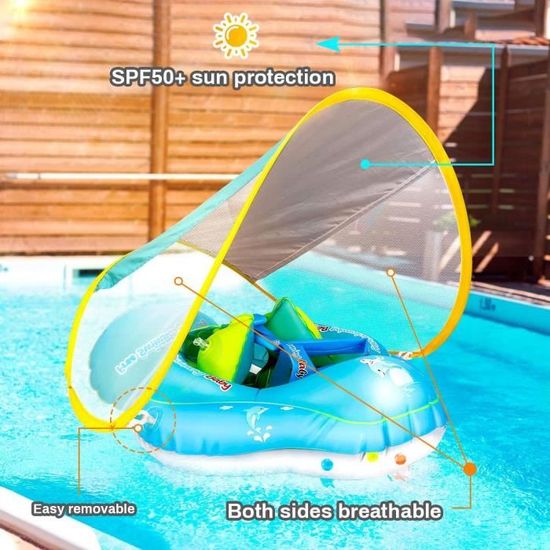 Myir Bouee Bebe, Bébé Siège De Piscine Bouée Bébé Enfant Bouee Gonflable Bebe Flotteur Bague De Natation Anneau De Natation Bleu L 32244 B