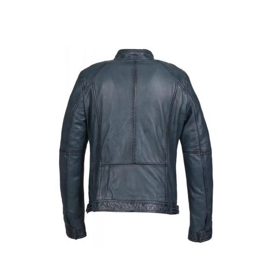 Blouson en cuir Oakwood Casey Homme Bleu Bleu Cdiscount Pret a Porter