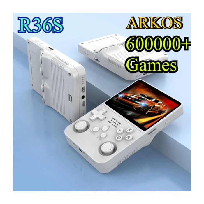 Console de jeu R36S 3.5'' IPS, 64 Go, 10000 jeux - Portable Linux