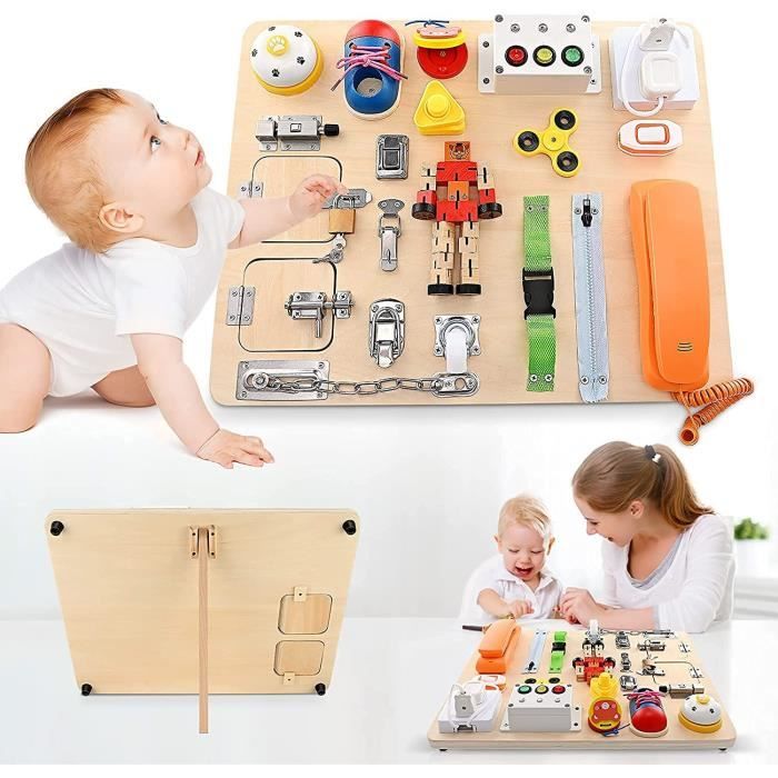 Busy Board Montessori MutoToy – 22 Activités En 1 – Livre En Feutre Pour Enfants 1-4 Ans – éducatif, Sensoriel, Parfait Pour Les Voyages