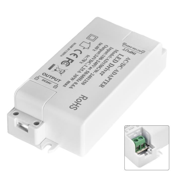 Transformateur AC/DC 12V 5A-25A Pour Bande LED - Alimentation 60W à 300W - IP20