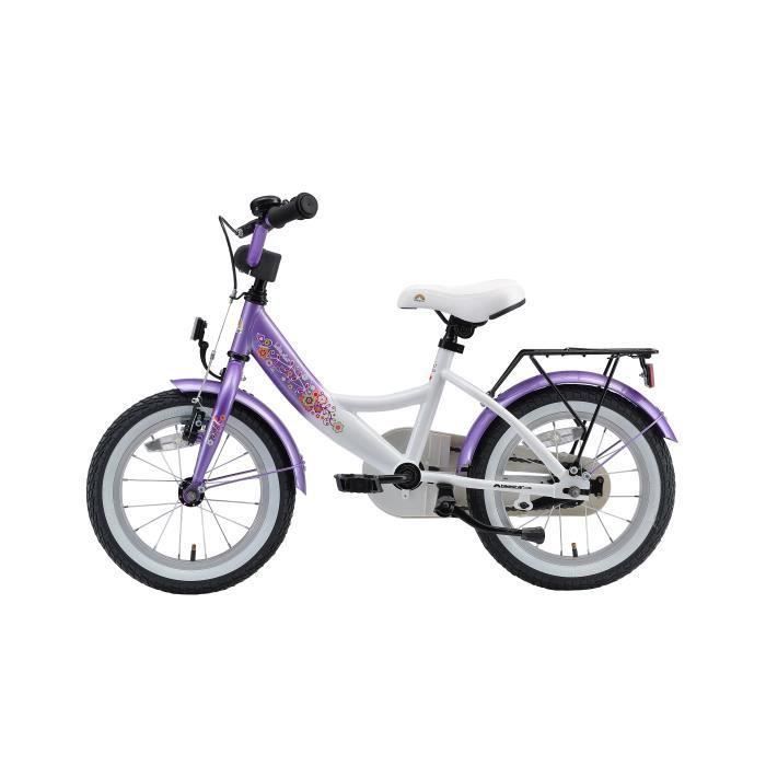 Velo pour enfants BIKESTAR 14 pouces Lilas Blanc Velo de ville loisir Mixte Cdiscount Sport