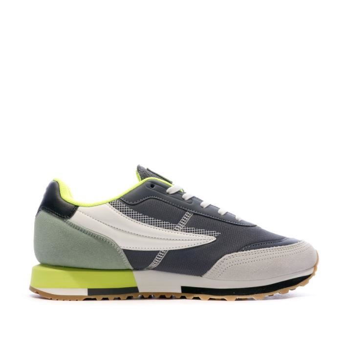 Baskets Homme FILA Retronique 22 Gris Jaune fluo Tige en