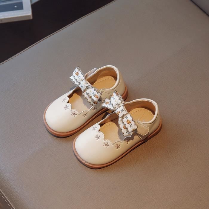 Sandales Fille Chaussures Princesse Talons Bas a Scratch Ecole Soiree habillee Printemps Ete Beige Beige Cdiscount Chaussures