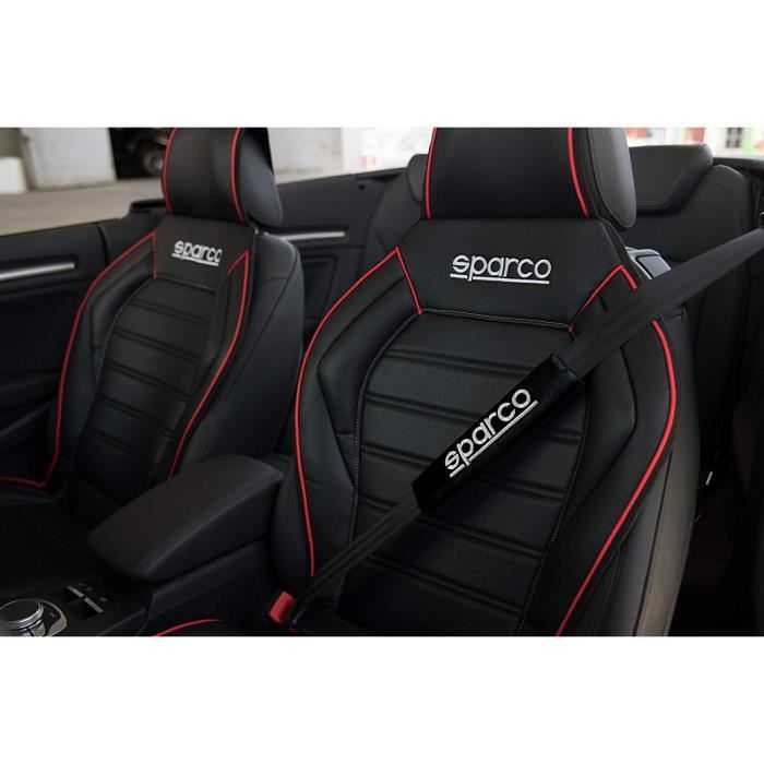 Sparco SPC1204BK - Rembourrage de ceinture de sécurité, noir, 2