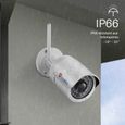 1080P Caméra de Surveillance Extérieure WiFi Ctronics Caméra IP sans Fil Vision Nocturne Alerte de Détection de Mouvement  (Blanc)-2