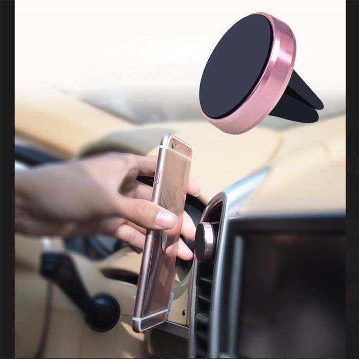 IZUKU - Support Telephone Voiture Ventilation Rotation 360° Universel -  Noir - Accessoire téléphonie pour voiture à la Fnac