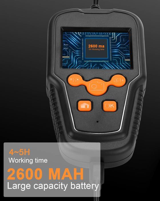 Borescope Camera Ennovor Caméra Endoscopique Lentille Rotative,IPS 5'' Avec 8 Lumières LED Réglable,1080P HD Étanche Camera Inspection Canalisation,Gadgets Pour Hommes(1.5M&Carte 32G OTG Micro USB