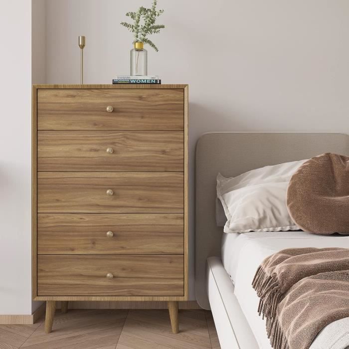 Revêtement adhésif imitation bois de bouleau lasuré foncé pour porte,  meuble, plan de travail
