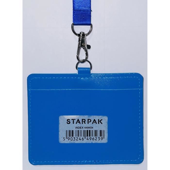 Porte badge 1 carte multi-position Bleu