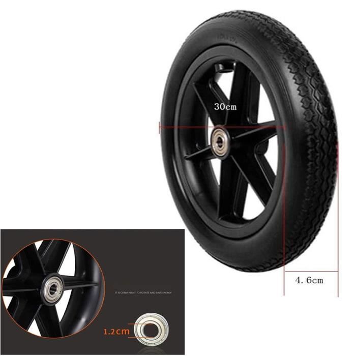 Paire de Roues Avant Universelle pour Fauteuil Roulant Manuel - 6/7/8 Pouces avec Pneu Solide