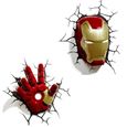 Color Iron Man Face Lampe 3D Marvel de la Série Vengers, Veilleur Créatif, Ironman Hulk Hammer Capitaine Amér-3