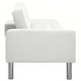 6460•CHIC•Canapé-lit Sofa convertible Canapé d'angle réversible Canapé-lit réglable Nouvelle Cuir artificiel Blanc Assemblage facile-3