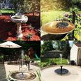 Fontaine solaire, 35-65 cm / 13.8-25.6in hauteur de pulvérisation d'eau 200L / h pompe de fontaine d'eau, pour bain d'oiseaux-3