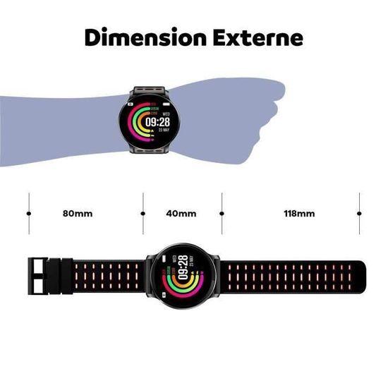 SUNNZO Montre Connect e pour IOS et Android Montre Sport Android