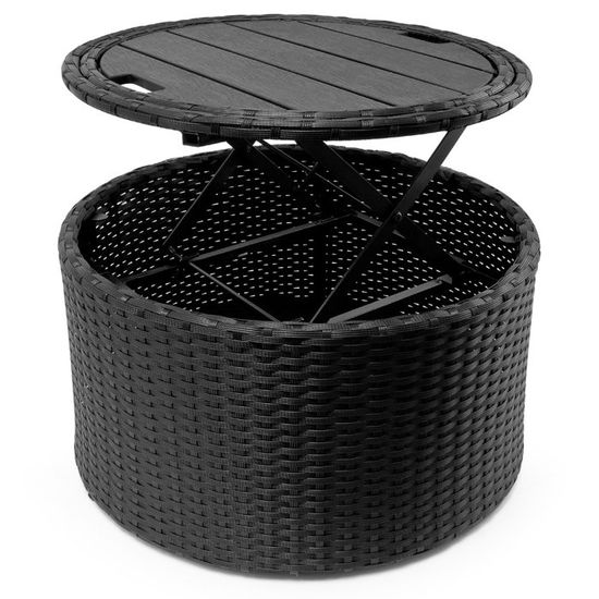 Deuba Canape Ensemble Rond Polyrotin Noir Avec Coussins O 185cm Avec Pare Soleil Et Table Telescopique Bain De Soleil Achat Vente Chaise Longue Deuba Canape Ensemble Rond Cdiscount