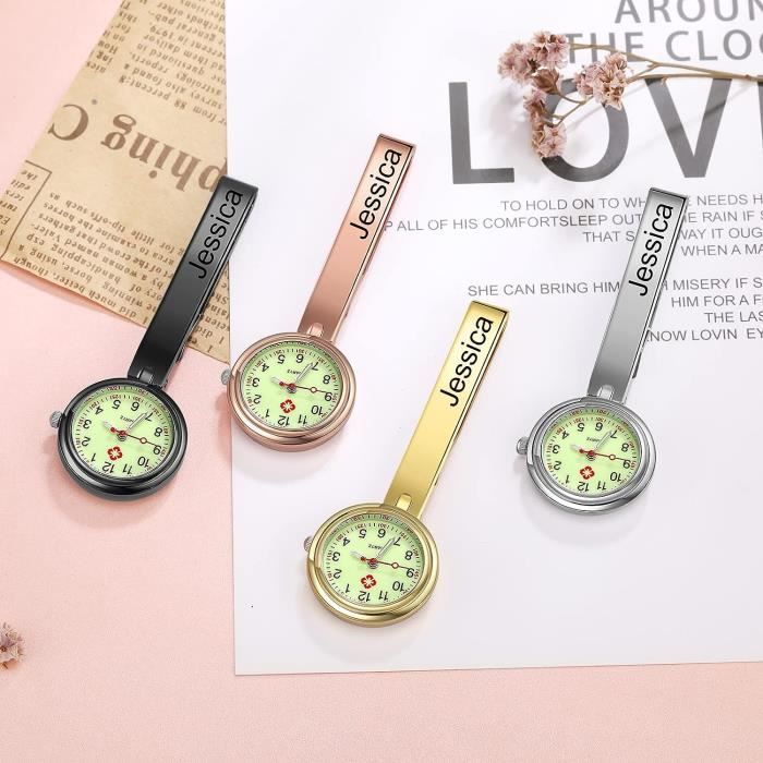 Montre infirmière avec best sale prénom